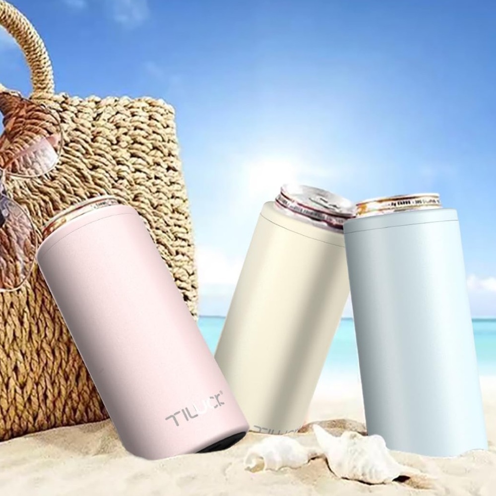 Frosted Pink Stainless Steel Double-Walled Insulated For Slim Can 12 oz NWT